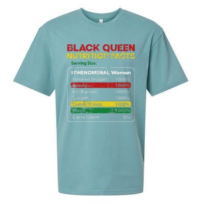 Black Queen Nutrition Facts Black History Month Black Pride Sueded Cloud Jersey T-Shirt