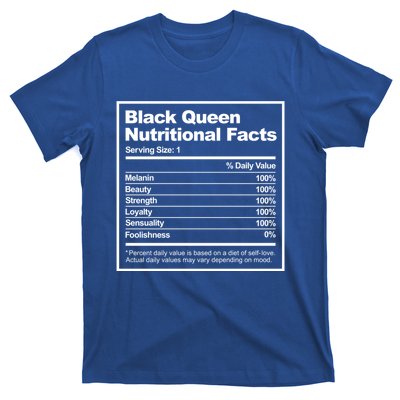 Black Queen Nutritional Facts Unapologetically Dope Great Gift T-Shirt