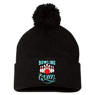 Bowling Queen Outfit Bowling Team Bowler Funny Bowling Cute Gift Pom Pom 12in Knit Beanie