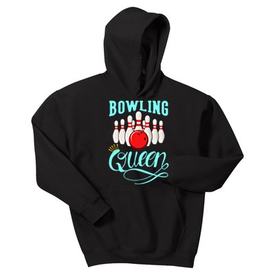 Bowling Queen Outfit Bowling Team Bowler Funny Bowling Cute Gift Kids Hoodie