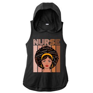 Black Queen Powerful Juneteenth African American Nurse Cute Gift Ladies PosiCharge Tri-Blend Wicking Draft Hoodie Tank