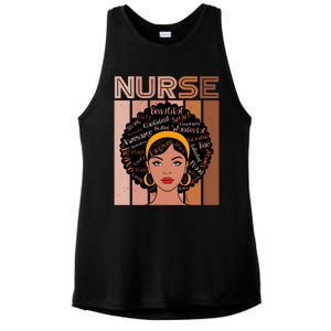 Black Queen Powerful Juneteenth African American Nurse Cute Gift Ladies PosiCharge Tri-Blend Wicking Tank