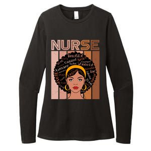 Black Queen Powerful Juneteenth African American Nurse Cute Gift Womens CVC Long Sleeve Shirt