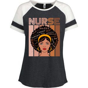 Black Queen Powerful Juneteenth African American Nurse Cute Gift Enza Ladies Jersey Colorblock Tee