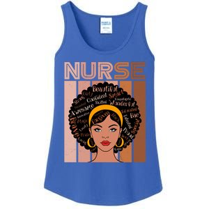 Black Queen Powerful Juneteenth African American Nurse Cute Gift Ladies Essential Tank