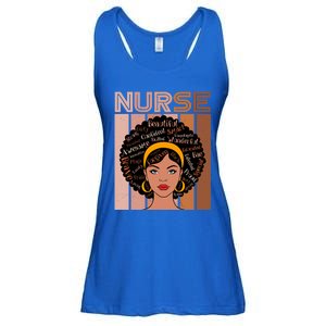 Black Queen Powerful Juneteenth African American Nurse Cute Gift Ladies Essential Flowy Tank