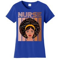 Black Queen Powerful Juneteenth African American Nurse Cute Gift Women's T-Shirt