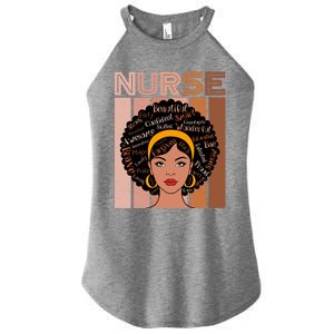 Black Queen Powerful Juneteenth African American Nurse Cute Gift Women's Perfect Tri Rocker Tank