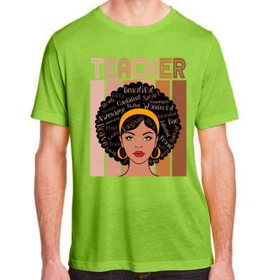 Black Queen Powerful Juneteenth African American Teacher Great Gift Adult ChromaSoft Performance T-Shirt