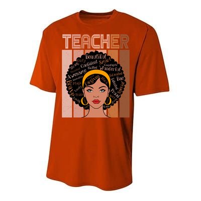 Black Queen Powerful Juneteenth African American Teacher Great Gift Performance Sprint T-Shirt