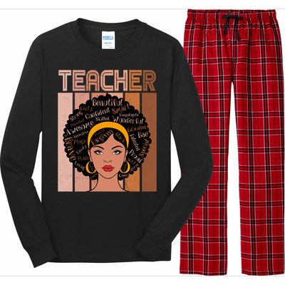 Black Queen Powerful Juneteenth African American Teacher Great Gift Long Sleeve Pajama Set