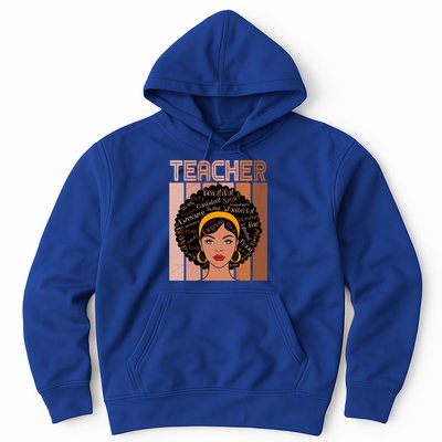 Black Queen Powerful Juneteenth African American Teacher Great Gift Hoodie