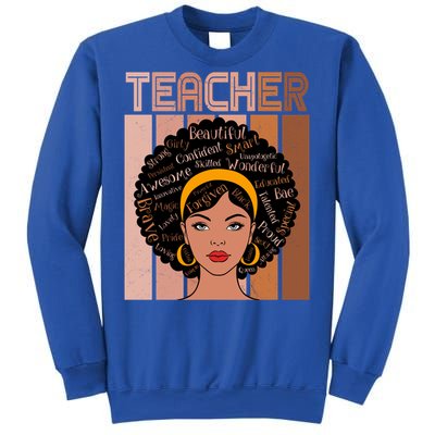 Black Queen Powerful Juneteenth African American Teacher Great Gift Sweatshirt