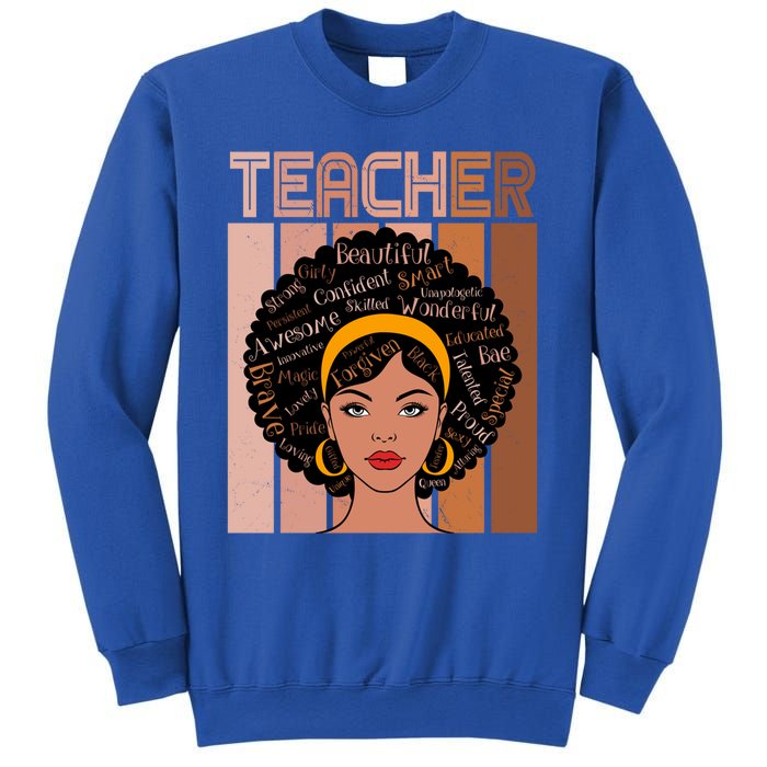 Black Queen Powerful Juneteenth African American Teacher Great Gift Sweatshirt