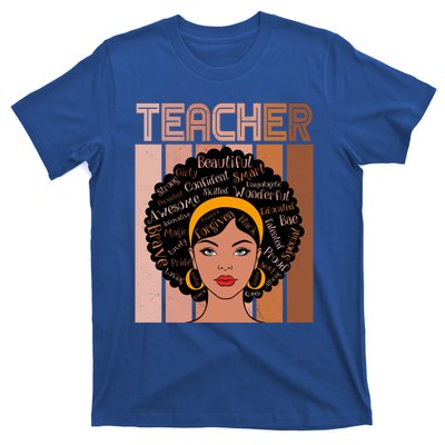 Black Queen Powerful Juneteenth African American Teacher Great Gift T-Shirt