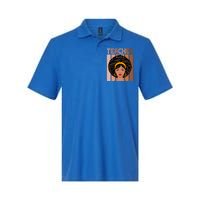 Black Queen Powerful Juneteenth African American Teacher Great Gift Softstyle Adult Sport Polo