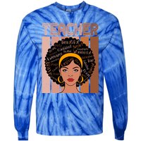 Black Queen Powerful Juneteenth African American Teacher Great Gift Tie-Dye Long Sleeve Shirt