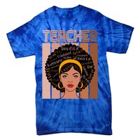 Black Queen Powerful Juneteenth African American Teacher Great Gift Tie-Dye T-Shirt