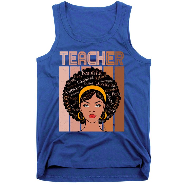 Black Queen Powerful Juneteenth African American Teacher Great Gift Tank Top