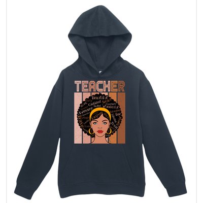 Black Queen Powerful Juneteenth African American Teacher Great Gift Urban Pullover Hoodie