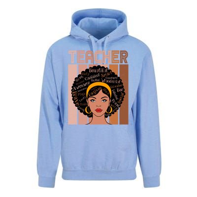 Black Queen Powerful Juneteenth African American Teacher Great Gift Unisex Surf Hoodie