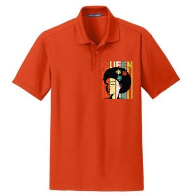 Black Queen Proud Black African American Lady Black History Dry Zone Grid Polo