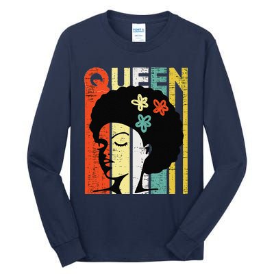 Black Queen Proud Black African American Lady Black History Tall Long Sleeve T-Shirt