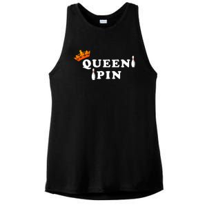 Bowling Queen Pin Ladies PosiCharge Tri-Blend Wicking Tank