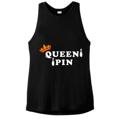 Bowling Queen Pin Ladies PosiCharge Tri-Blend Wicking Tank