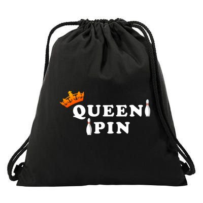 Bowling Queen Pin Drawstring Bag