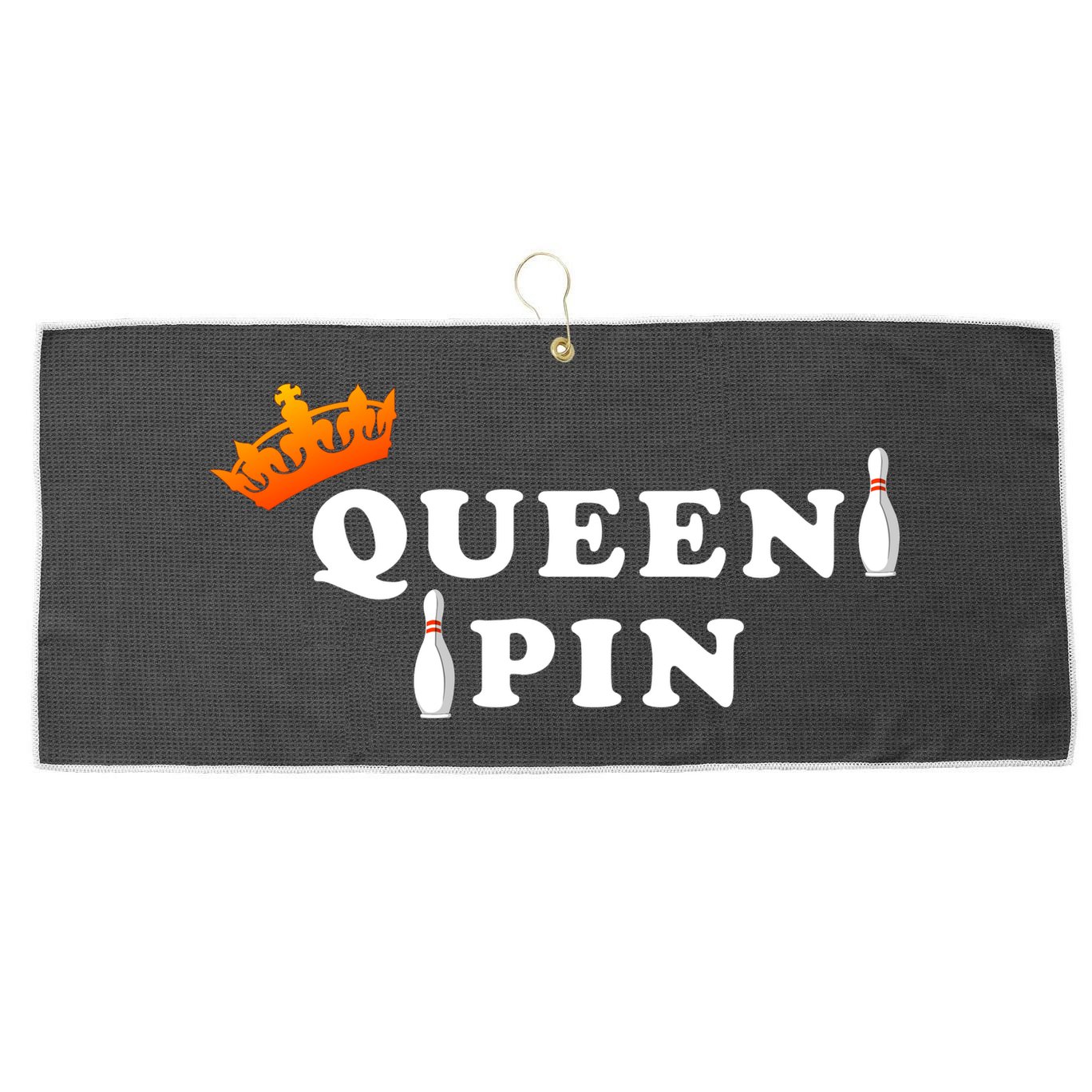 Bowling Queen Pin Large Microfiber Waffle Golf Towel