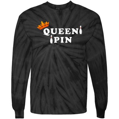 Bowling Queen Pin Tie-Dye Long Sleeve Shirt