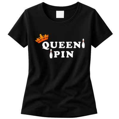 Bowling Queen Pin Womens T-Shirt