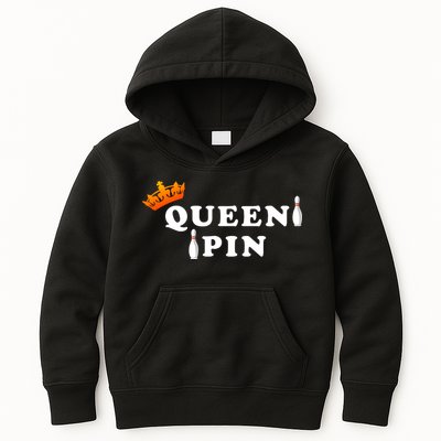 Bowling Queen Pin Kids Hoodie