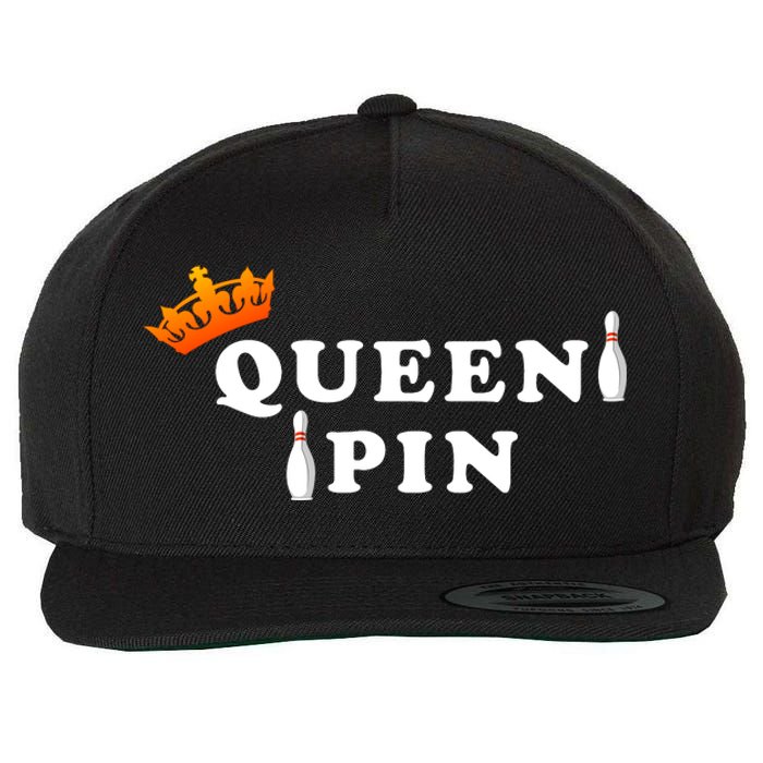 Bowling Queen Pin Wool Snapback Cap