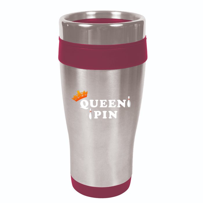 Bowling Queen Pin 16oz Travel Tumbler