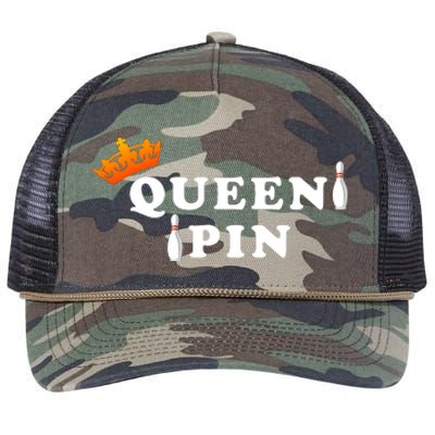 Bowling Queen Pin Retro Rope Trucker Hat Cap