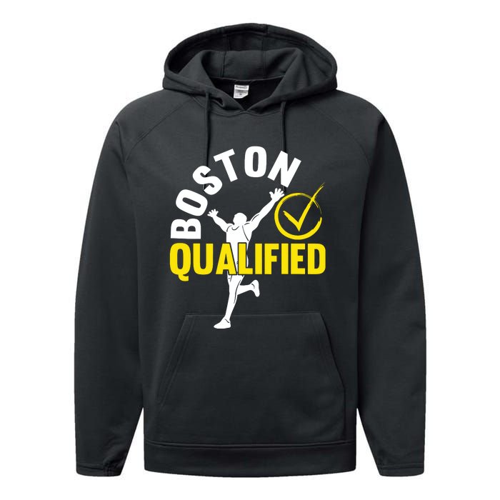 Boston Qualifier Proud Marathon Running Performance Fleece Hoodie