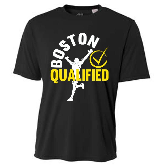 Boston Qualifier Proud Marathon Running Cooling Performance Crew T-Shirt