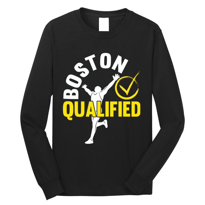 Boston Qualifier Proud Marathon Running Long Sleeve Shirt