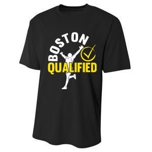 Boston Qualifier Proud Marathon Running Performance Sprint T-Shirt