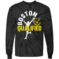 Boston Qualifier Proud Marathon Running Tie-Dye Long Sleeve Shirt