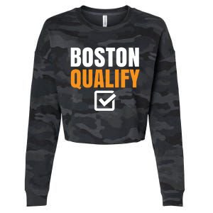 Boston Qualify Qualifier Marathon Runner Qualified T Cropped Pullover Crew