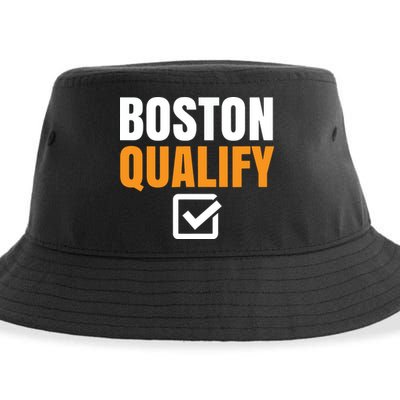 Boston Qualify Qualifier Marathon Runner Qualified T Sustainable Bucket Hat