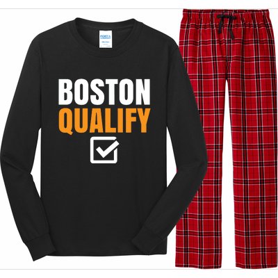 Boston Qualify Qualifier Marathon Runner Qualified T Long Sleeve Pajama Set