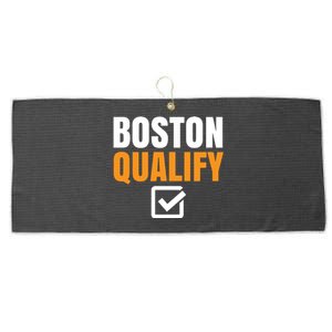 Boston Qualify Qualifier Marathon Runner Qualified T Large Microfiber Waffle Golf Towel