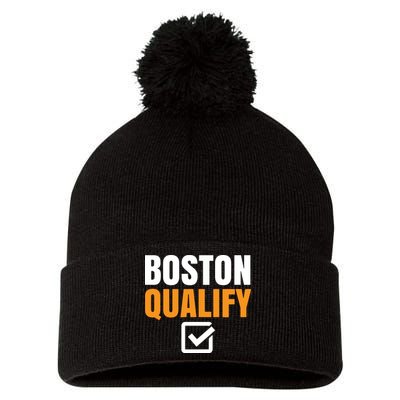 Boston Qualify Qualifier Marathon Runner Qualified T Pom Pom 12in Knit Beanie