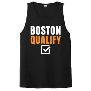 Boston Qualify Qualifier Marathon Runner Qualified T PosiCharge Competitor Tank