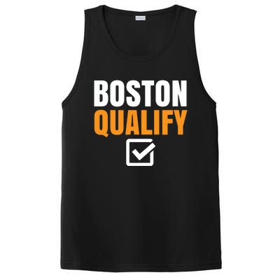 Boston Qualify Qualifier Marathon Runner Qualified T PosiCharge Competitor Tank