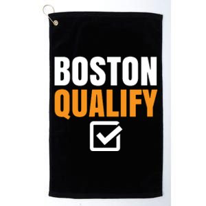 Boston Qualify Qualifier Marathon Runner Qualified T Platinum Collection Golf Towel